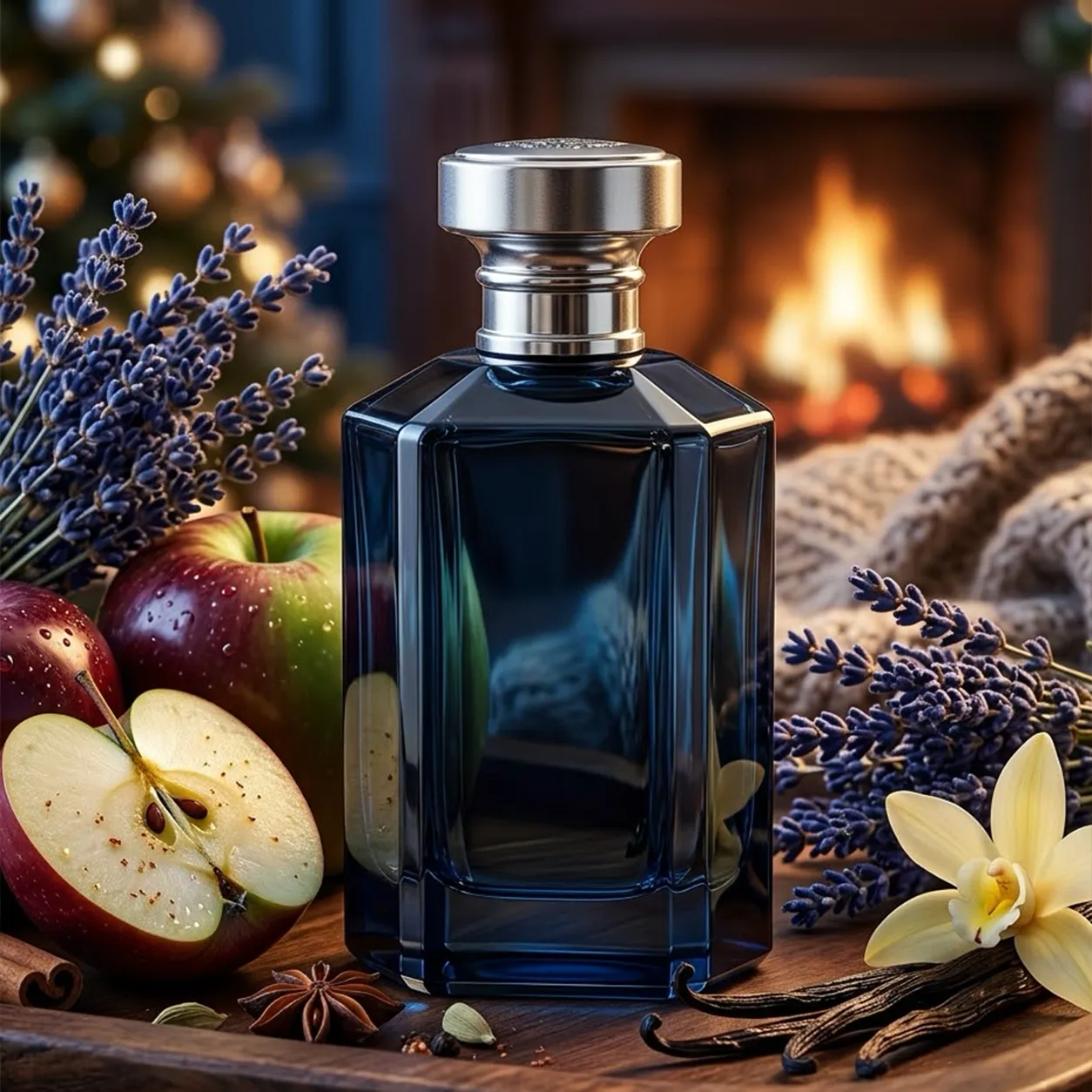 Parfum navdihnjen po Layton: jabolko, sivka in vanilija za hladne dni