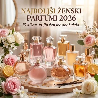 Najboljši ženski parfumi 2026: 15 dišav, ki jih ženske obožujejo